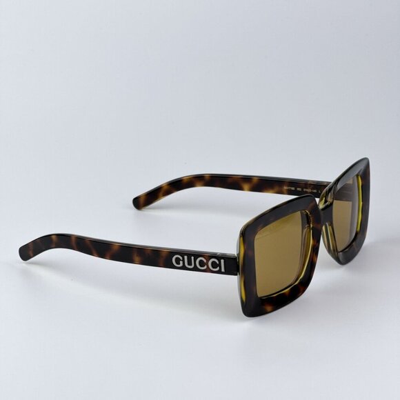 Gucci GG1718S 002  BRAND NEW Sunglasses Havana Brown Women Square